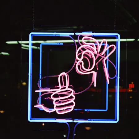 Neon sign featuring a thumbs up and a 'perfect' hand sign. Image from Pablo Zuchero | unsplash.com